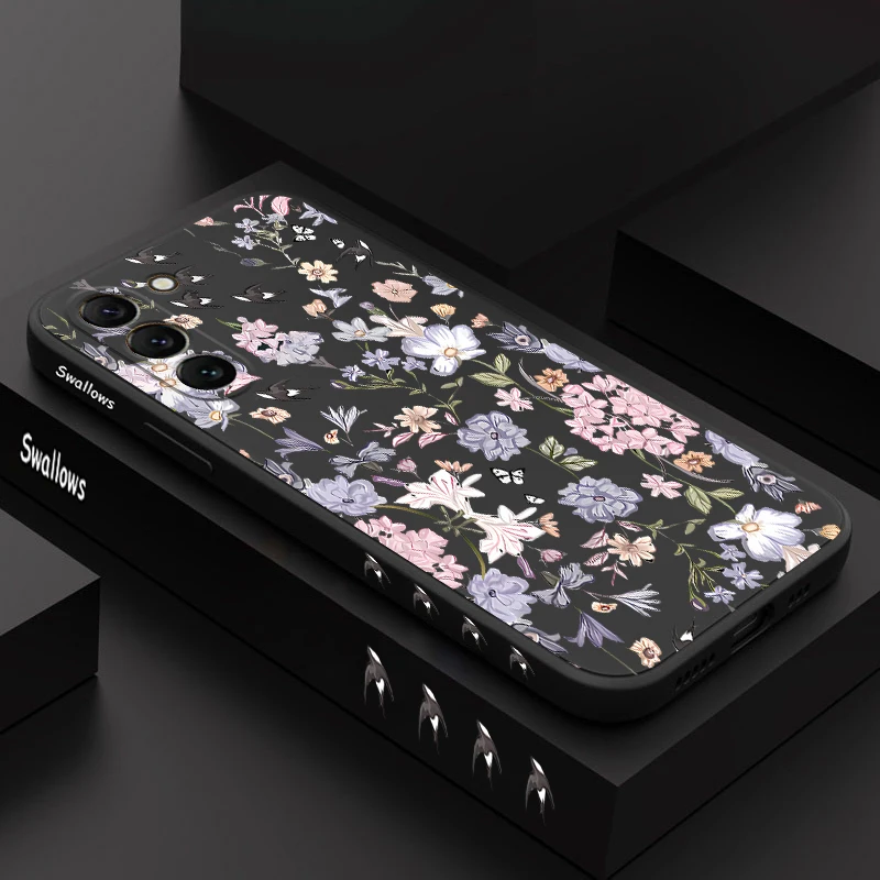 Elegant Wilted Flower Silicone Phone Case Cover