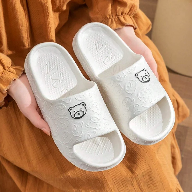 Summer Slippers Platform Slide Sandals Women Men Couples Anti Slip Home Indoor Bathroom Outdoor Wear Flip Flops
