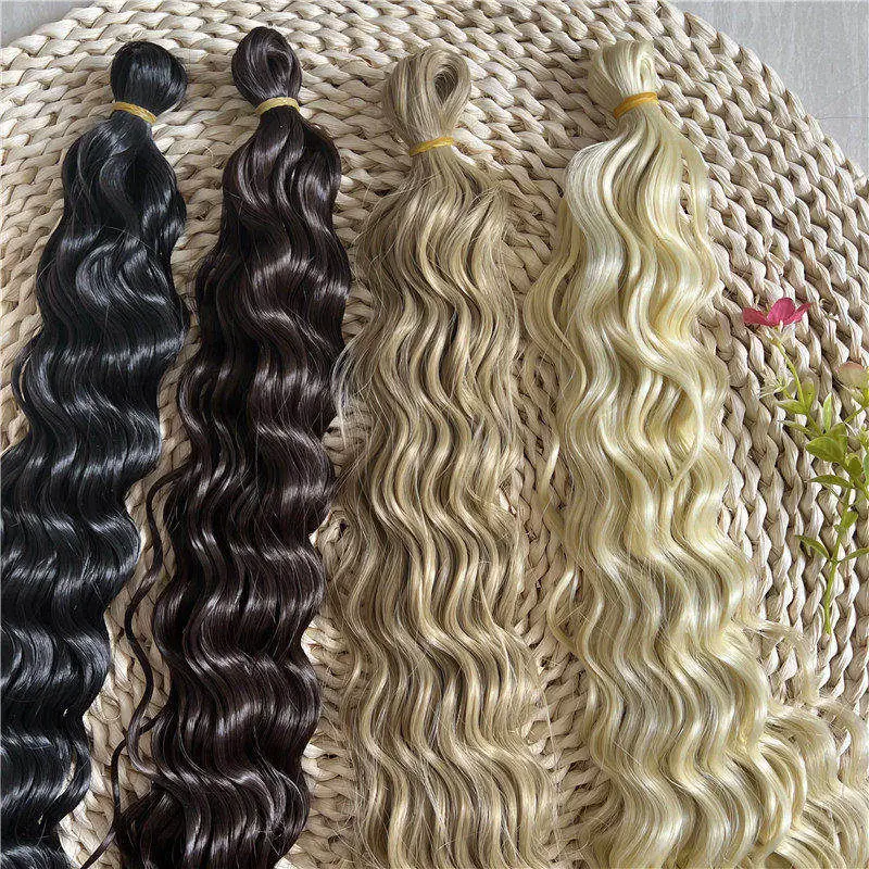 120 grams / bag Latest 4 colors Curly Reborn Doll /BJD doll Fiber hair black brown gold light golden colors doll hair accessory