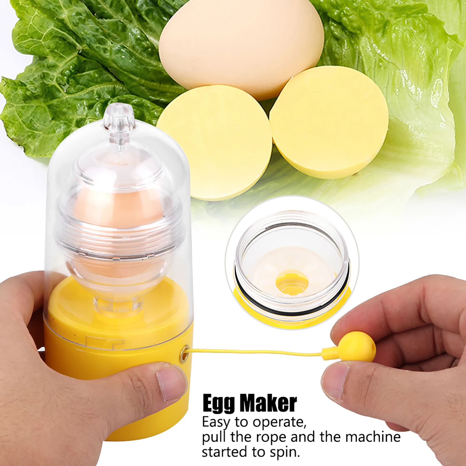 Egg Scrambler Shaker Whisk Hand Powered Golden Egg Maker egg mixer Eggs Yolk White Mixer Kitchen Gadgets Eggs Yolk White Mixer Shaker