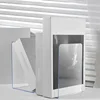 1/2pcs Clear Acrylic Bookends, Durable Transparent Bookshelf Partition Plates, for Office, School, and Home Organization 5