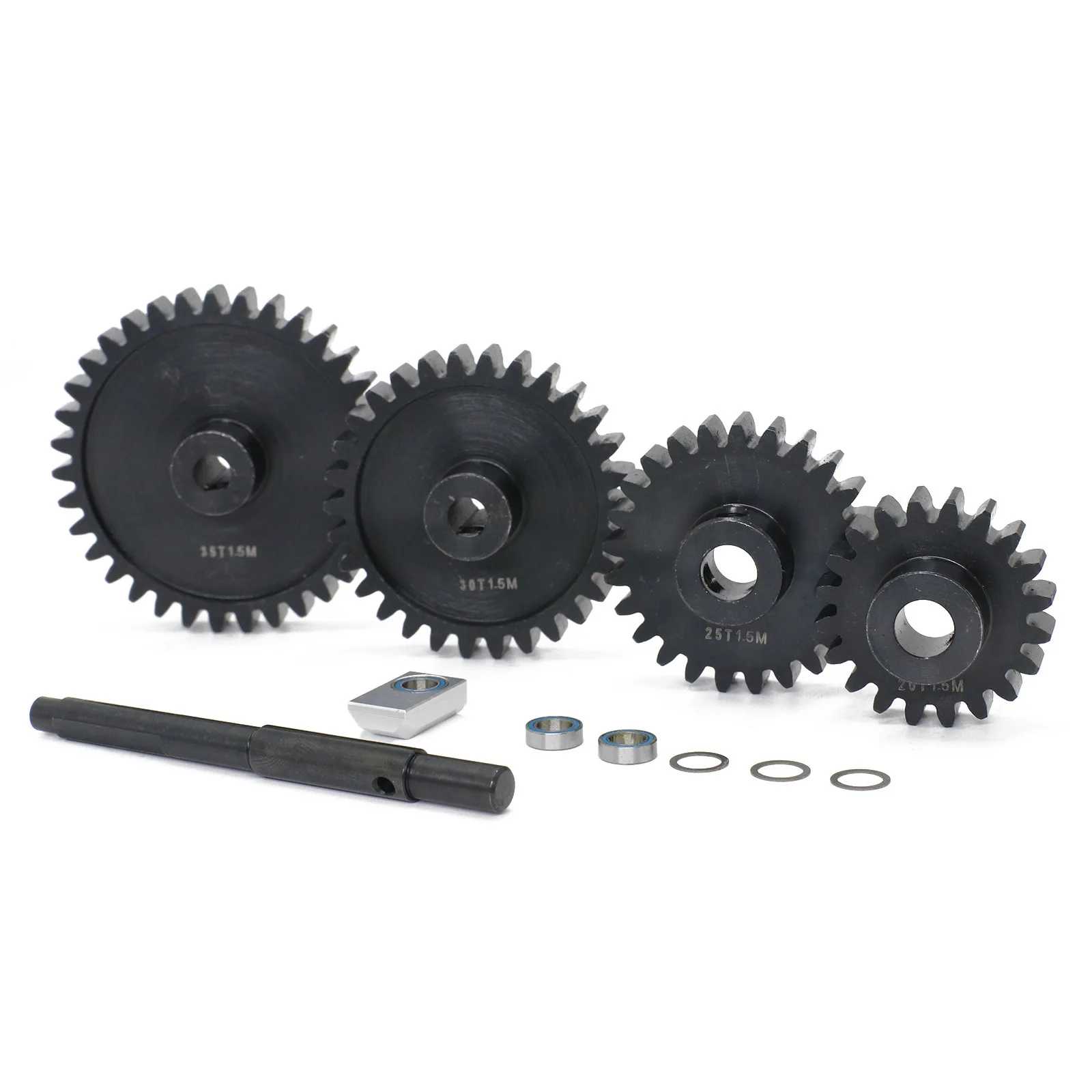 

High Steel HD 1.5Mod 20T 25T 30T 35T Pinion Gear Spur Gear Set For Traxxas 1/5 XRT X-MAXX RC Car Accessories Upgrade Parts Black