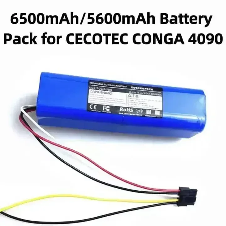 

New 14.8V 9800mAh INR18650 MH1-4S2P-300S Robot Battery For Cecotec Conga 5090 5490 4090 3090 Robotic Vacuum Cleaner