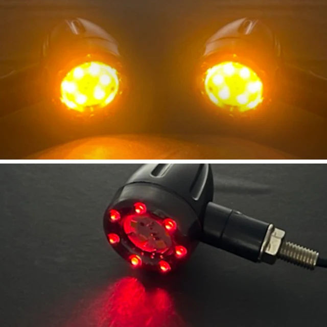 Enhance your motorcycles safety and style with these high-quality turn signal lights.