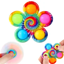 Boule de teinture de fleur pour enfant, 1 pièce, Simple, fossette, bulle à main, pour tdah, l'anxiété, soulagement du Stress, cadeau de fête sensoriel 