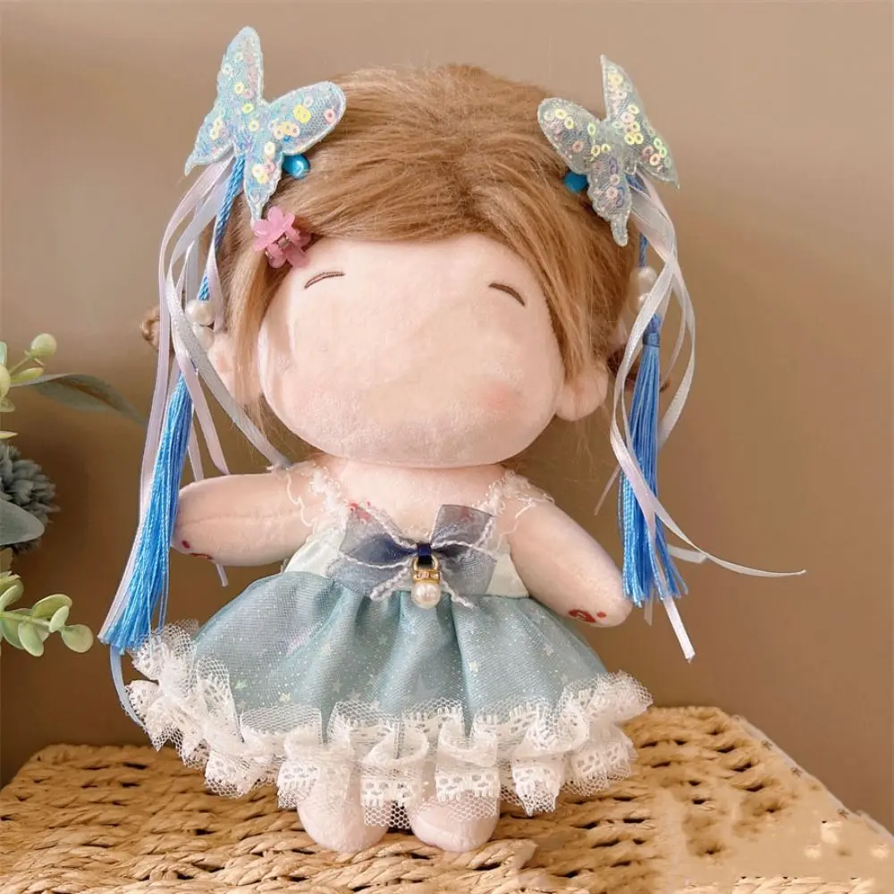 For 20CM Cotton Doll Clothes Cap Headdress Multicolor Miniature Dress Suit Doll Accessories Cosplay Doll Headwear Dress Set