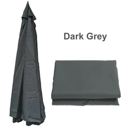 Durable Rainproof Garden Patio Parasol Canopy Replacement Cover - 3.5m  8 ribs (Dark Grey)