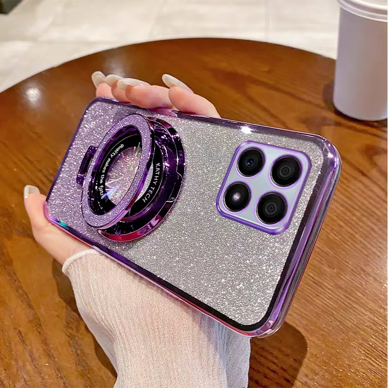 Luxury Soft Glitter Phone Case with Stand - Shockproof Cover