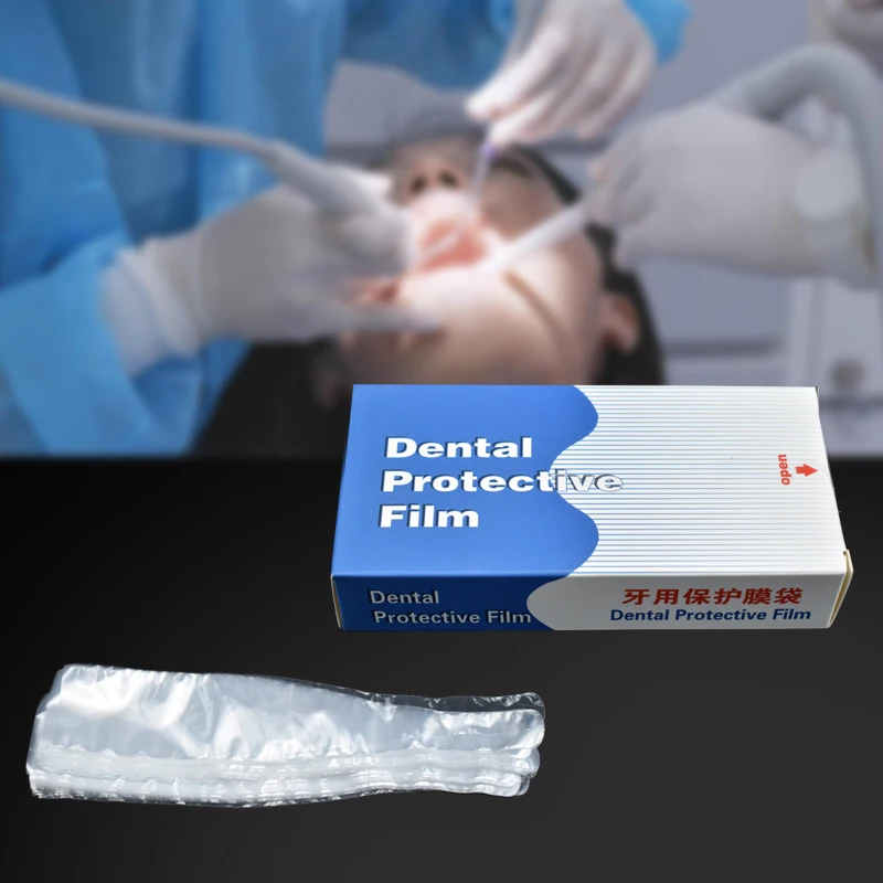 

100Pcs Dental Disposable Endoscope Film Dental Handle Sleeve Protective Film Isolation Protective Sleeve Dentistry Materials
