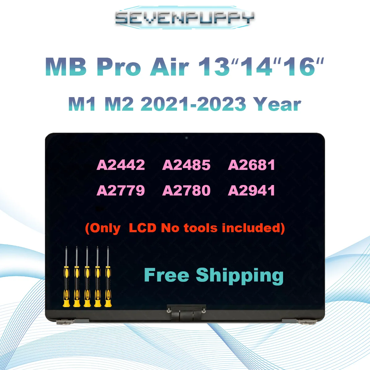 LCD Screen Replacement For MacBook Pro Air A2442 A2485 A2681 A2779 A2780 A2941 A3113 A3114 Full Display Assembly