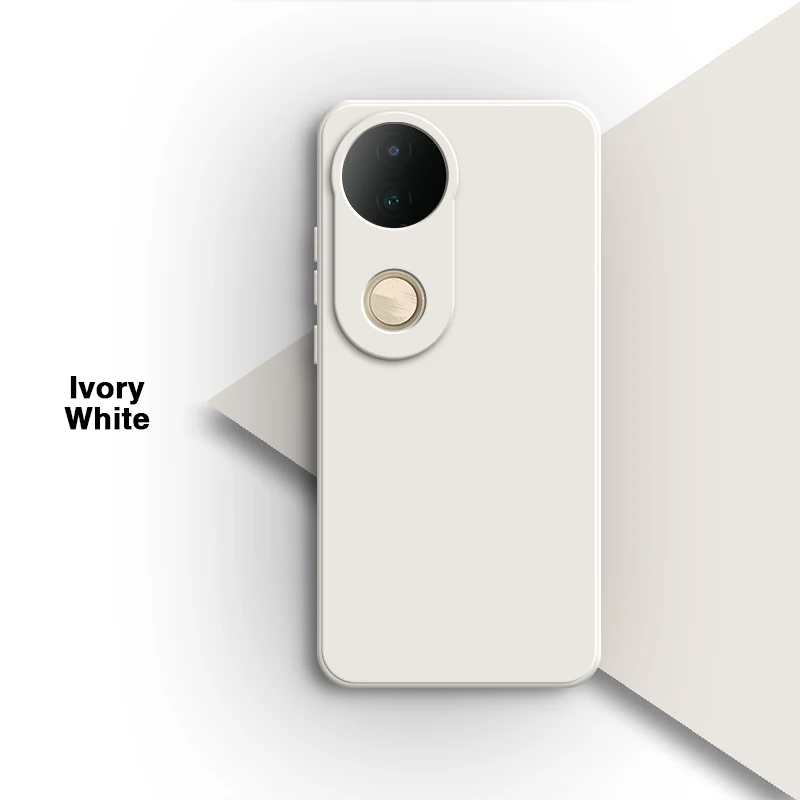 Solid Color Liquid Silicone Phone Case with Camera Protection