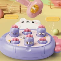 Cartoon Montessori Baby Toys Toddler Educational Birthday Gift Animal Theme Knocking Game Parent Child Board Hammering Game 2