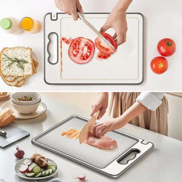 Double-Sided Stainless Steel Cutting Board – Anti-Slip, Scratch-Resistant 5
