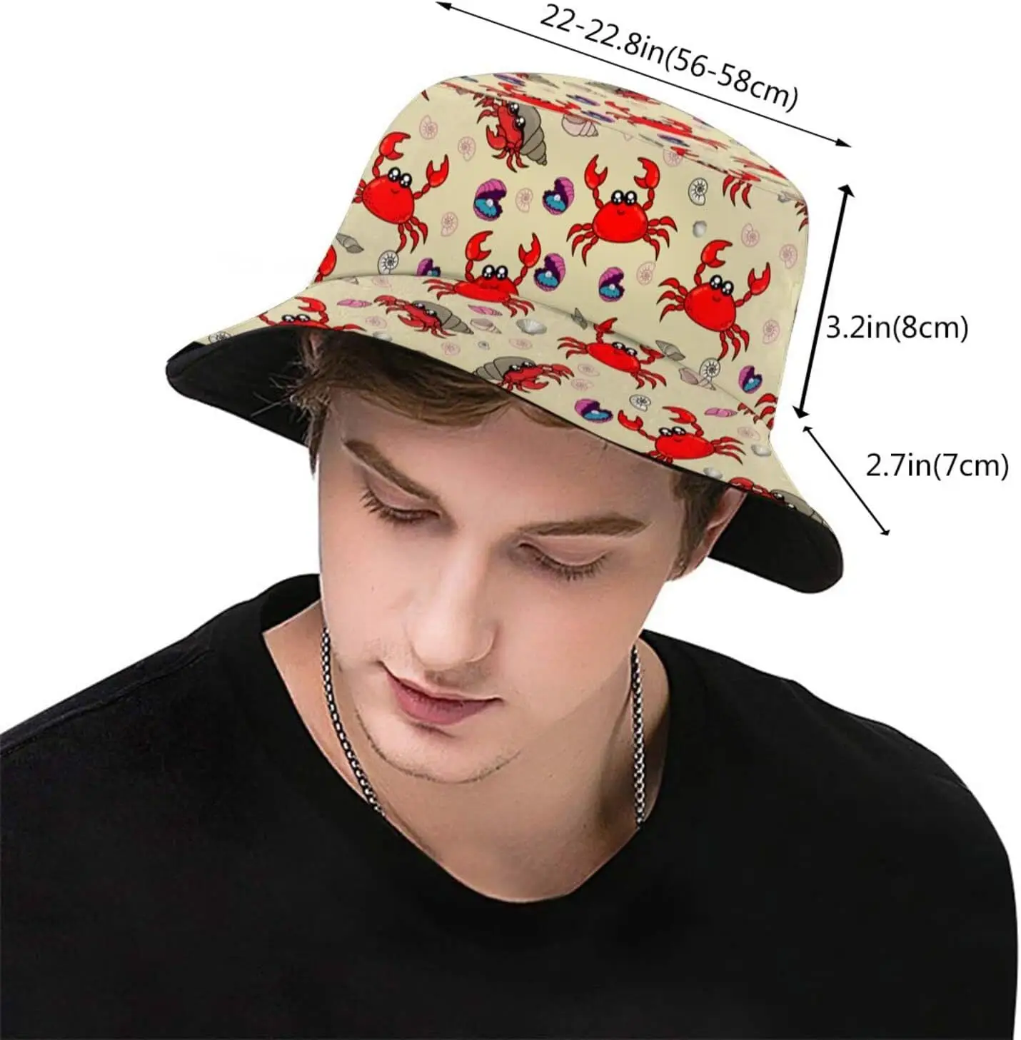 Cute Cartoon Hat for Women Men,Bucket Hats Summer Fisherman Cap Travel Beach Hat Packable Sun for Adults Teens