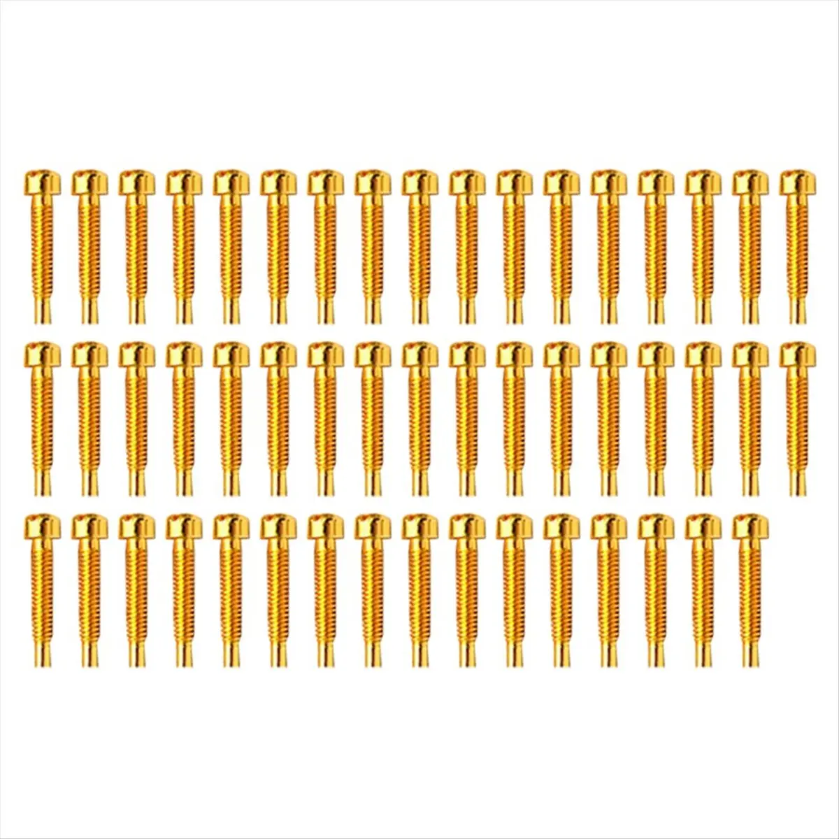 (AD12) 50개 픽업 메탈 핀-원워드 클로징 3x21MM/5.0MM (직경 3.0MM) 기타 픽업 부품 나사봉 골드