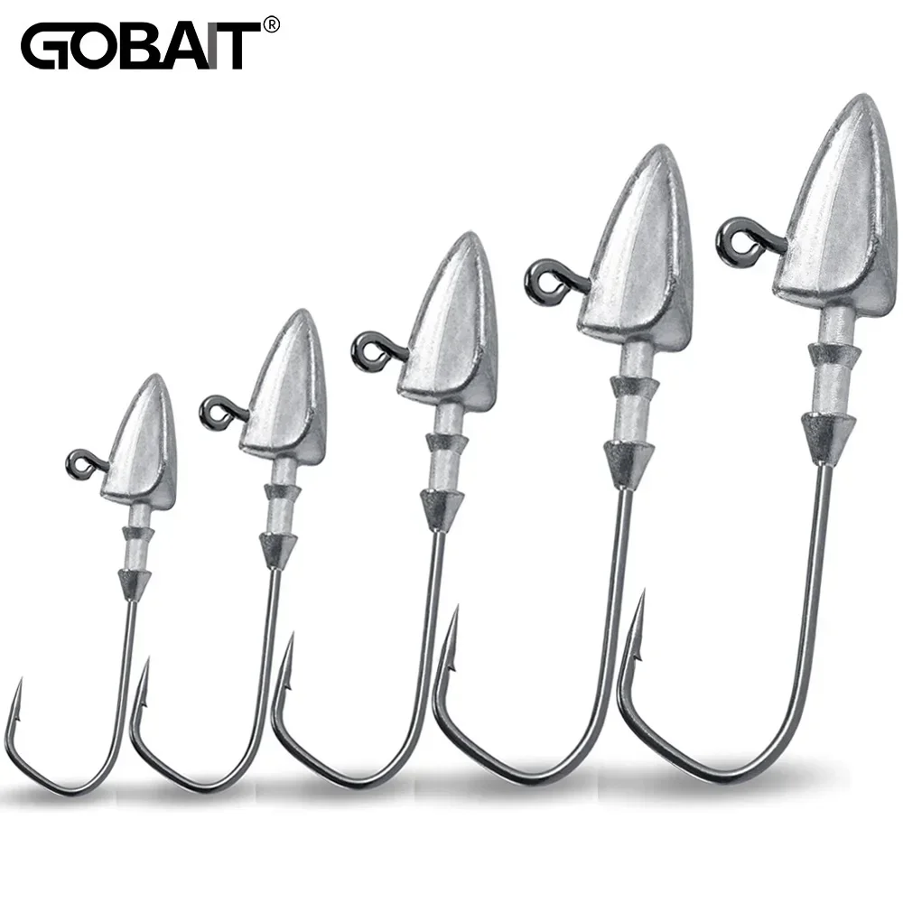 Metal Jig Head Hook 10g 21g 35g Weight Crank Shank Sharp