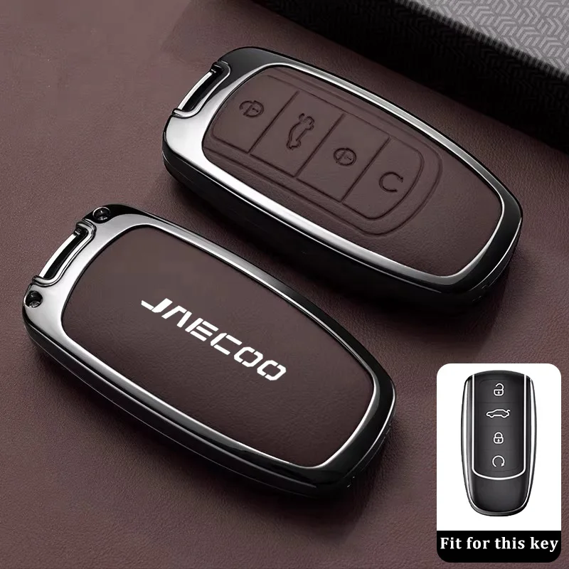Premium Car Key Case with Keychain - Protective Cover and Holder