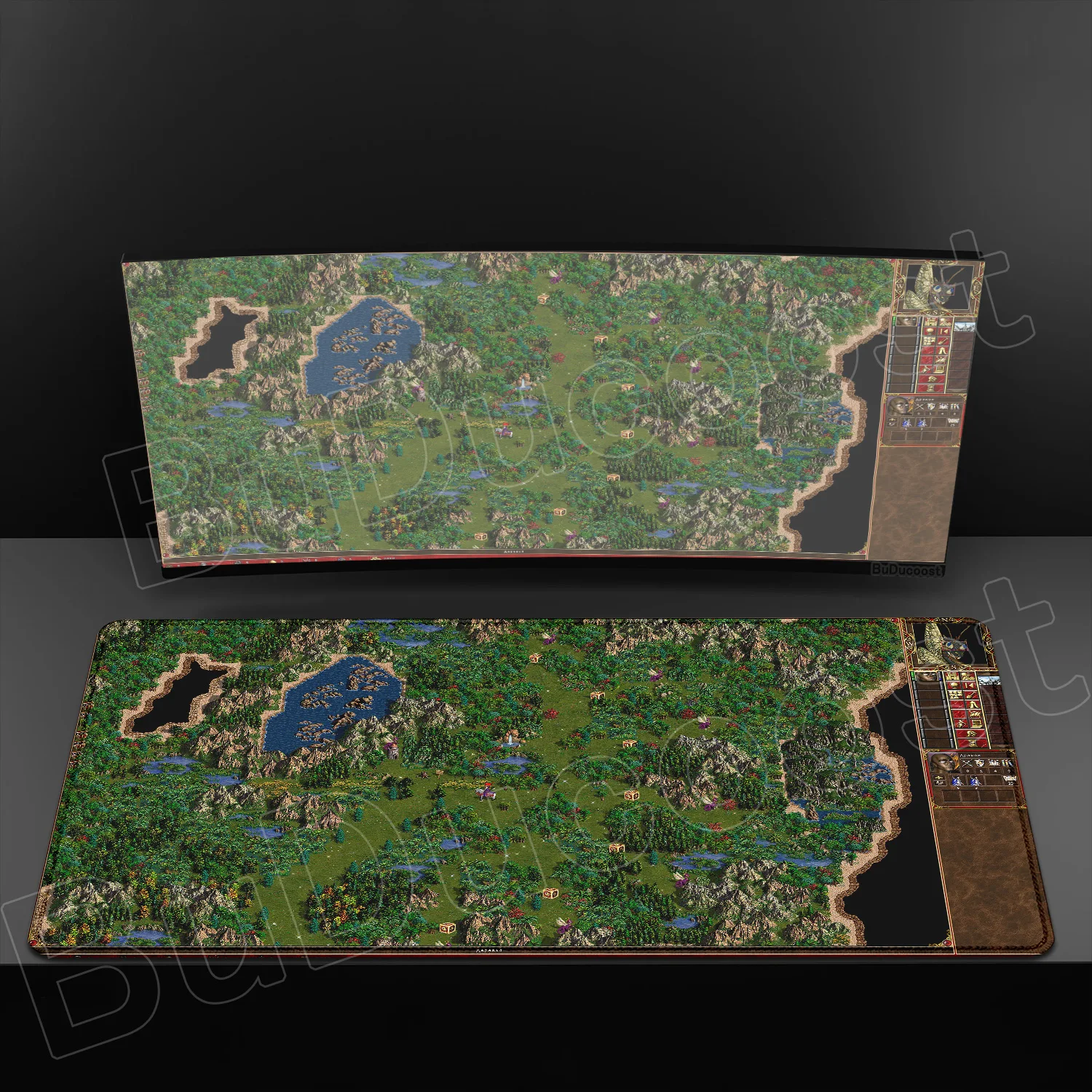 Heroes of Might and Magic Medieval Game Desk Mat - HD Print XXL Non-Slip Mouse Pad