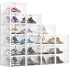 Shoe Boxes Clear Plastic Stackable, 18 Pack Premium Shoe Organizer Storage for Closet Space Saving Foldable Shoe Rack Containers 1