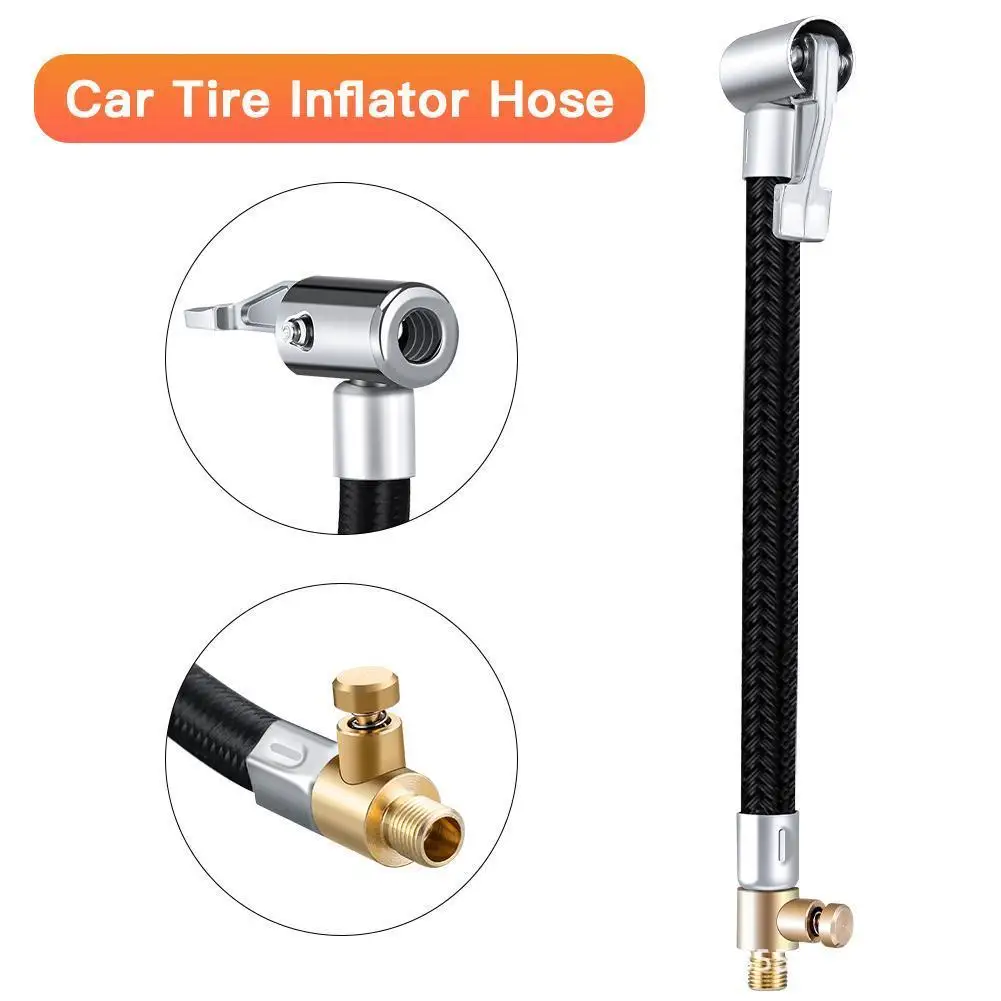 

Car Tire Air Inflator Hose Inflatable Pump Extension Tube Adapter Twist Tyre Air Connection Locking Air Chuck Bike Motorcycle