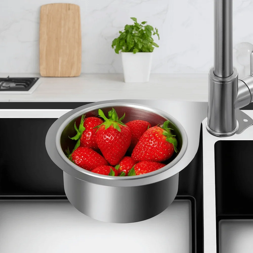 Stainless Steel Swan Shape Sink Drain Basket Hanging Dry Wet Separation Sink Drain Filter Space Saving Removable