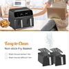OEM High Quality kitchen Electric Hot Air fryer Oven Oiless Cooker Machine double air fryer with dual basket 6