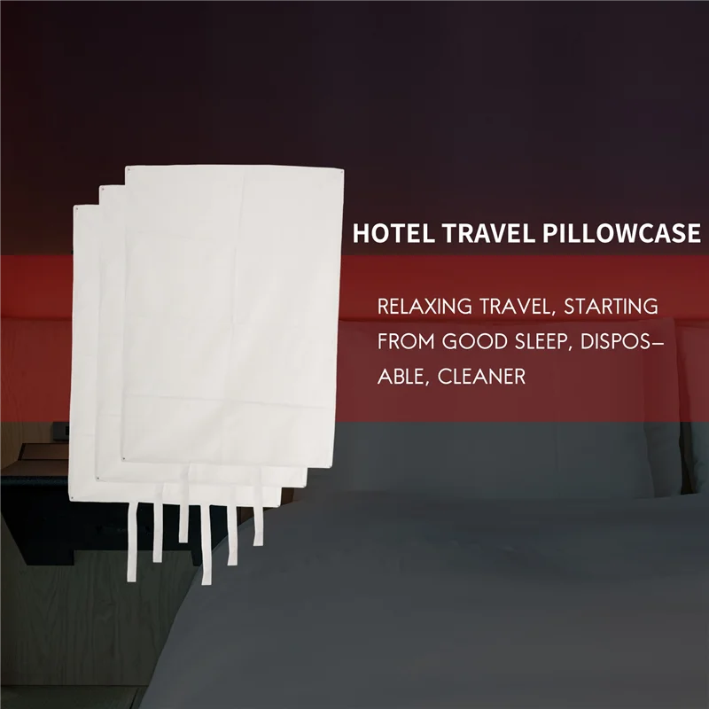 20 Pcs Disposable Pillow Cases Hotel Travel Breathable Single Pillow Case Double Bed Sheet Quilt Case Hotel