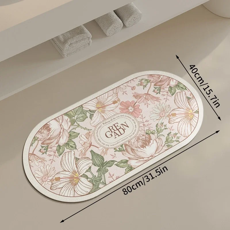 Enhanced Non-Slip Quick-Dry Rubber Bath and Toilet Mat Set