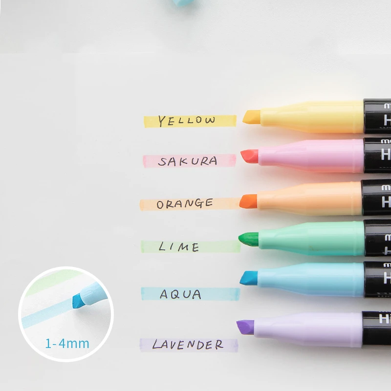 

1pcs 1-4mm Spot Liner Art Drawing Marker Pastel Color Highlighter Pen for Writing Highlighting Office School Stationery Supplies