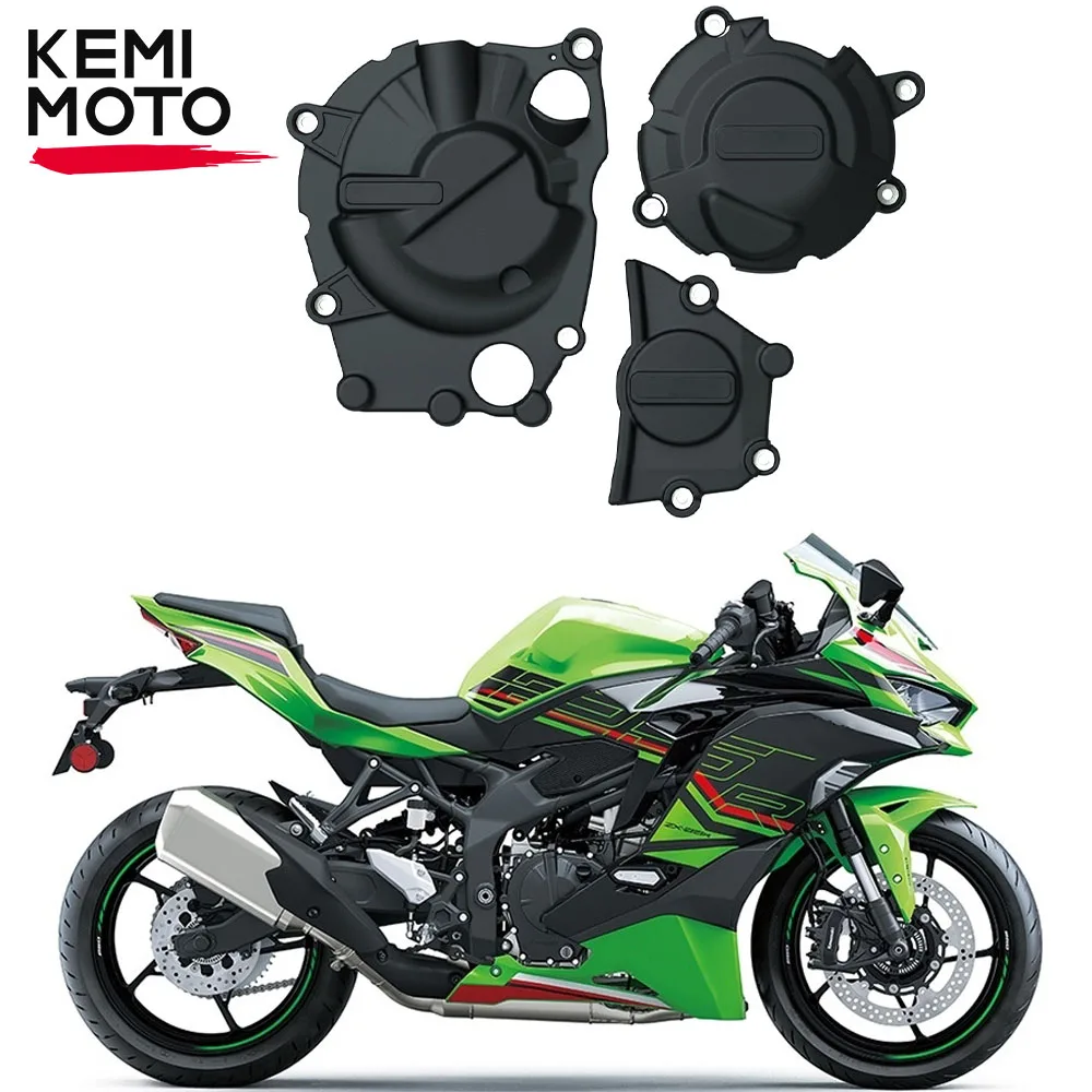 

Motorcycle Accessories Engine Cover Protection Case Motorcross Protective Engine Guard For Kawasaki NINJA ZX-25R 2020-2023