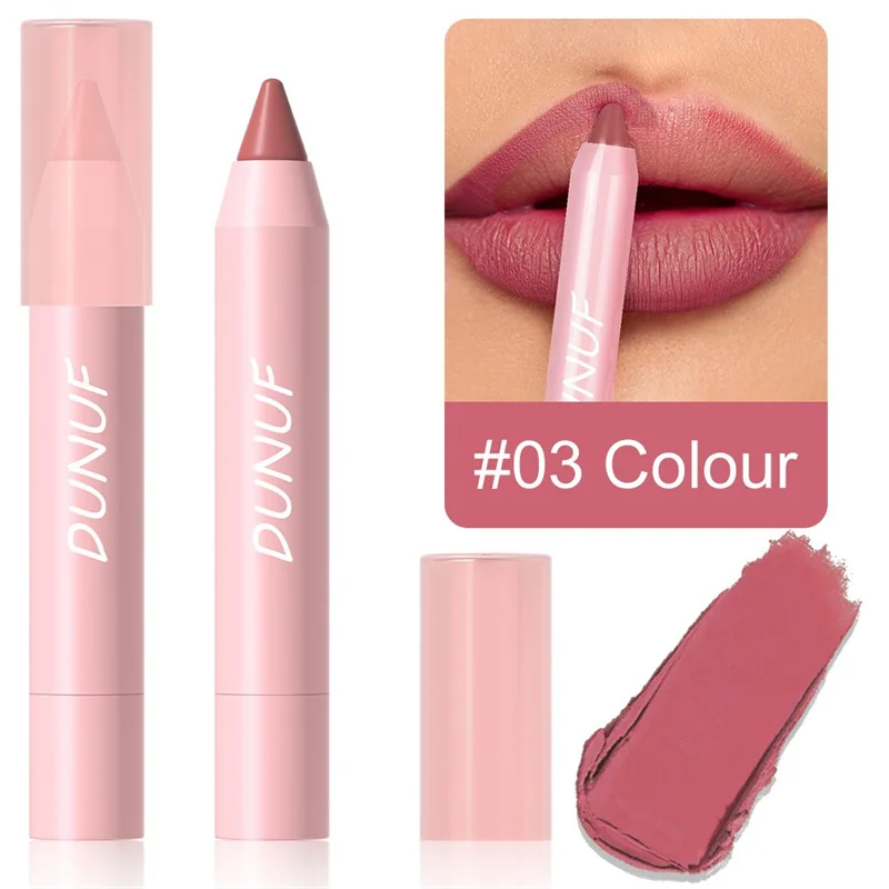 18 Colors Lipstick Pencil Matte Velvet Waterproof Long-lasting Non-stick Cup Lip Stick Sexy Rose Red Nude Brown Lip Liner Makeup_voghion.com