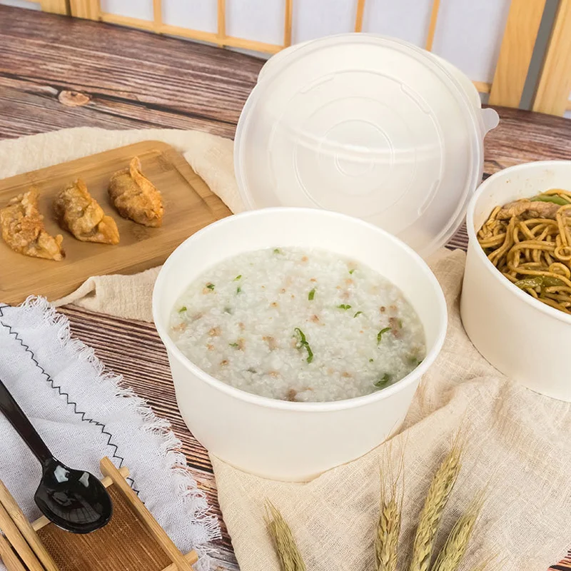 20Pcs Disposable Round Paper Lunch Box with Lid, Eco-Friendly Bento Food Storage Contai... - SKU RPLB1614 - UGI Packaging