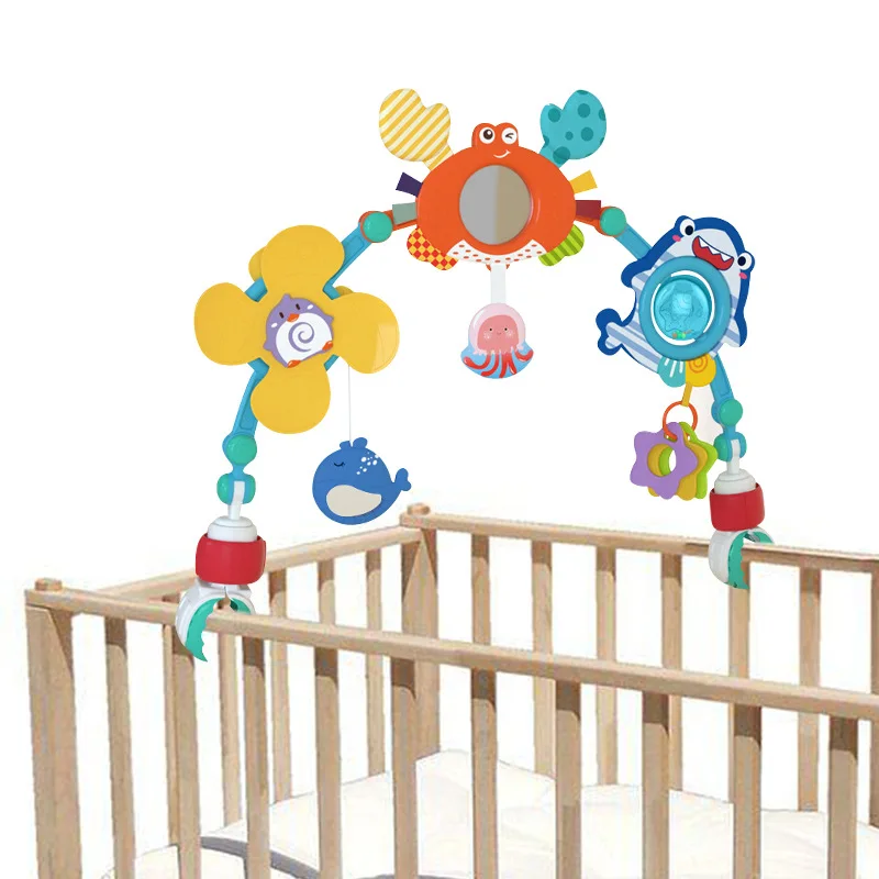 Baby Stroller Arch Toy Bouncer Toy Pram Activity Arch Toys Fine Motor Skills Toys Sensory Development Arch Baby Car Seat Toys 2