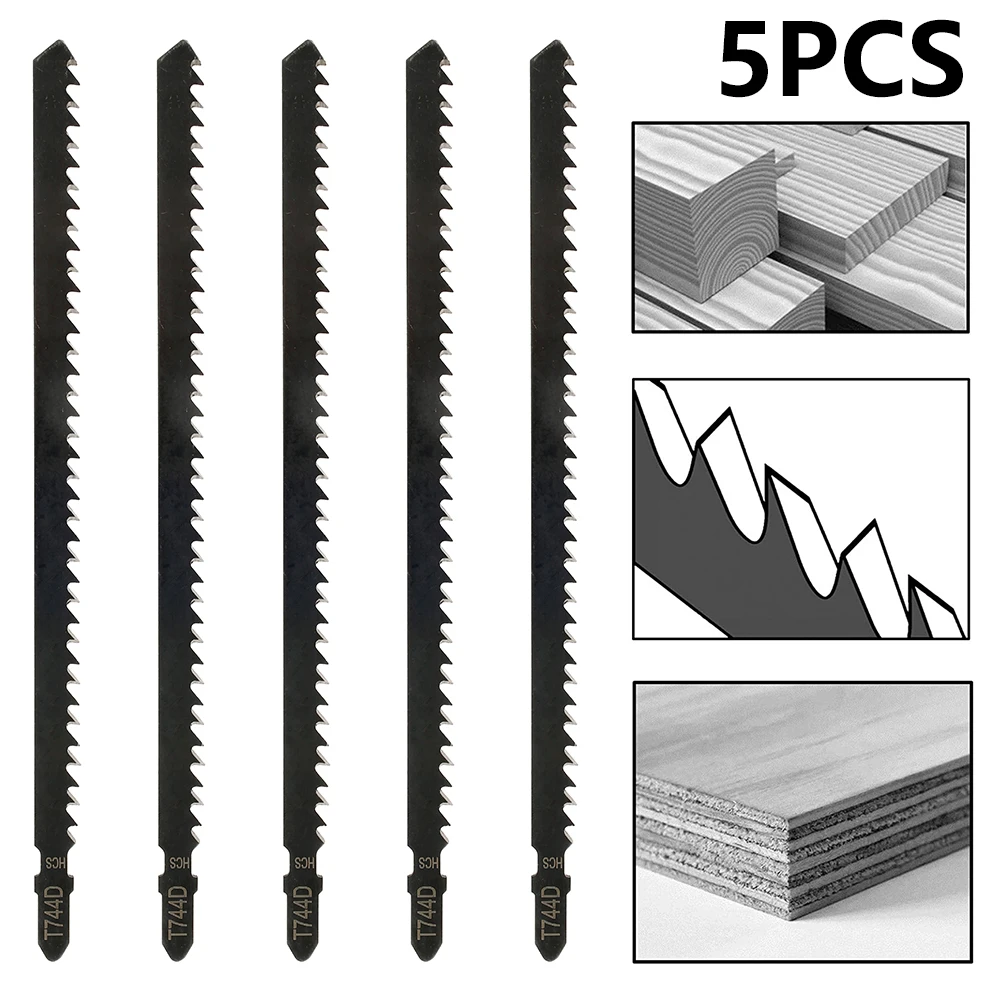 Jig Saw Blades Scroll Saw Blades 180mm 156mm T744D 5pcs For Wood Wood Products Woodworking