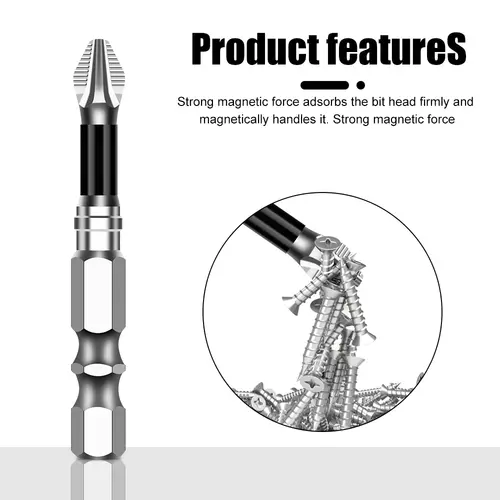 K5 Non-slip High Hardness Bit S2 Strong Magnetic 5A Black Non-slip Cross Head Electric Drill Electric Screwdriver Bit - Image 5