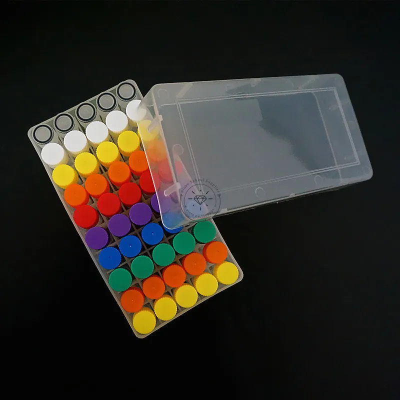 1Set Include One Piece 50- Lattice Storage Box For Store Cryovial+50Pieces 1.8ml Plastic Refrigerating Tube