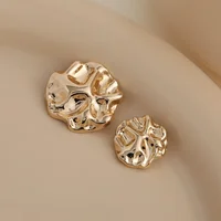 5Pcs Beautiful Gold Color Shank Buttons Zinc Alloy Irregular Shape Buttons Women's Sweater Coat Accessories 1