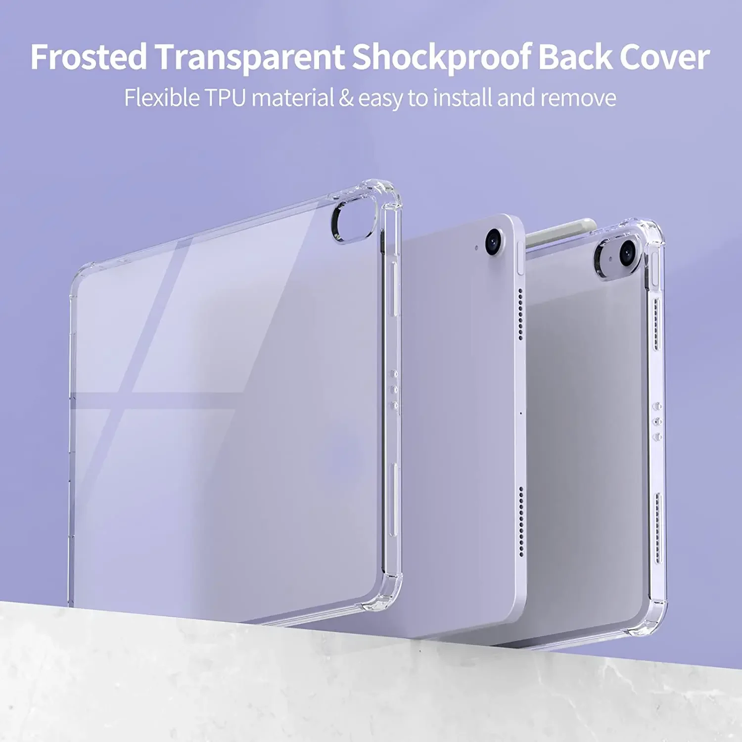 Crystal Clear TPU Silicone Tablet Cover - Durable Transparent Protective Case