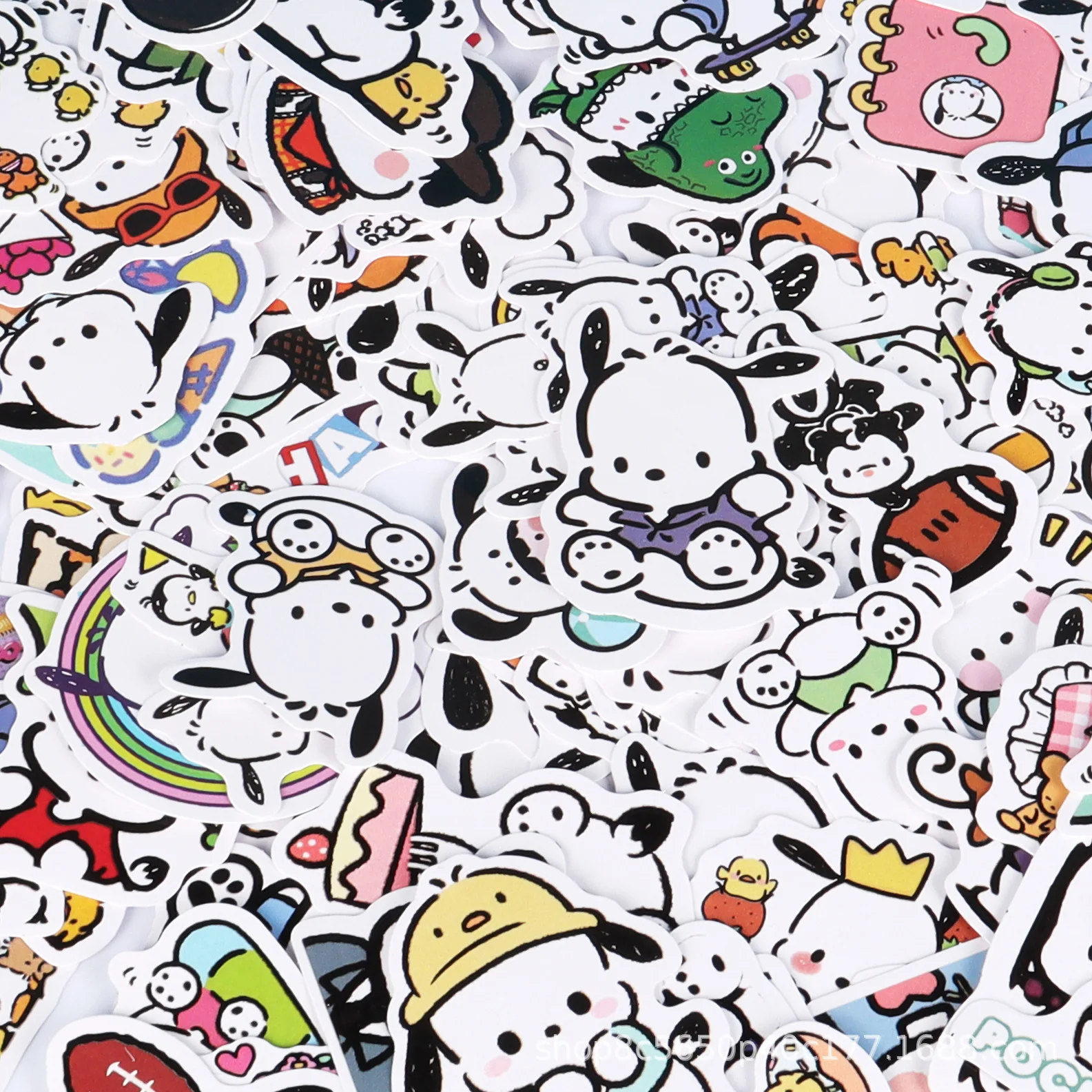 60Pcs Sanrio Hello Kitty Kuromi Cinnamoroll Pochacco Stickers for Kids Girls DIY Laptop Phone Diary Cartoon
