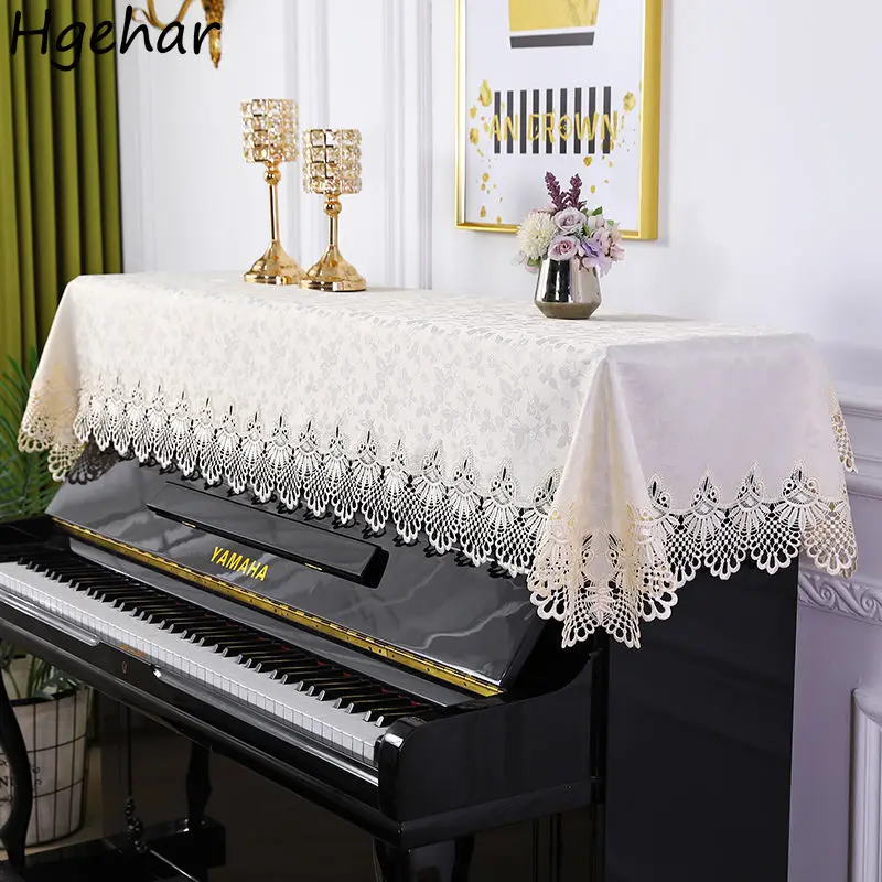 Modern Piano Covers Floral Embroidery Dust-proof Tablecloth All-purpose Furniture Decorative Cover Electronic Keyboa