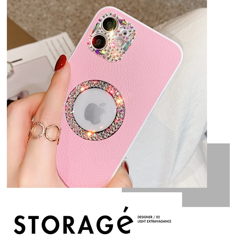best cases for iphone 13  Luxury Glitter Diamond Crystal Camera Lens Leather Soft Phone Case For iPhone 13 Pro 12 Pro Max 11 X XS XR 7 8 Plus SE 3 Cover best case for iphone 13 