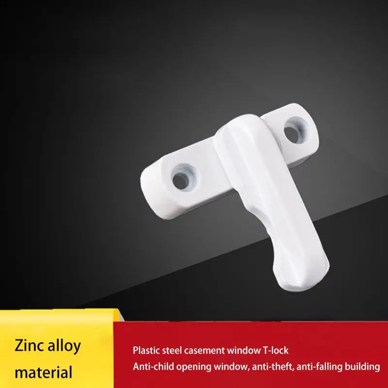 1PC Window Door Lock T Shape Locks Plastic steel White Windows Doors hasp Security Child Protector For Home House Hardware