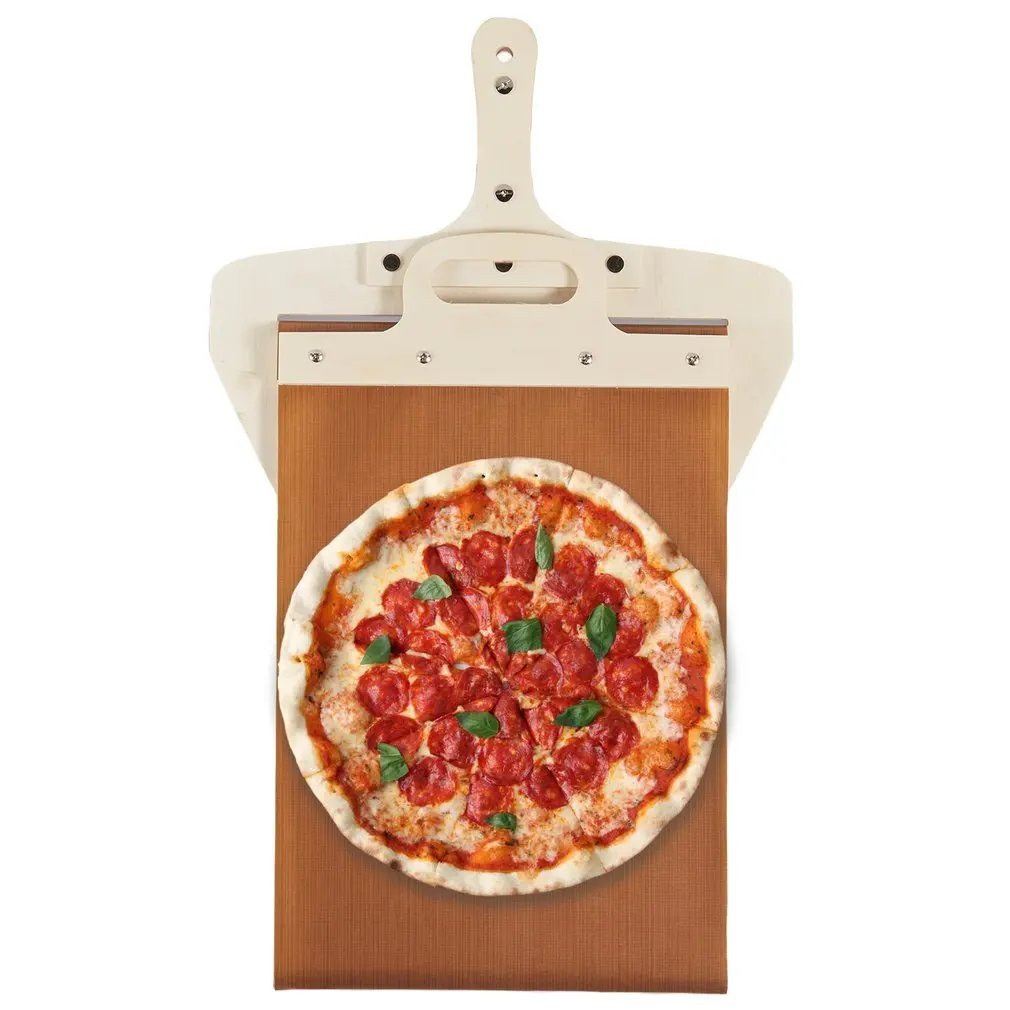 Sliding Pizza Peel Pala Pizza Scorrevole Transfer Shovel Non-Stick Peel Shovel with Handle Baking Supplies 40cm
