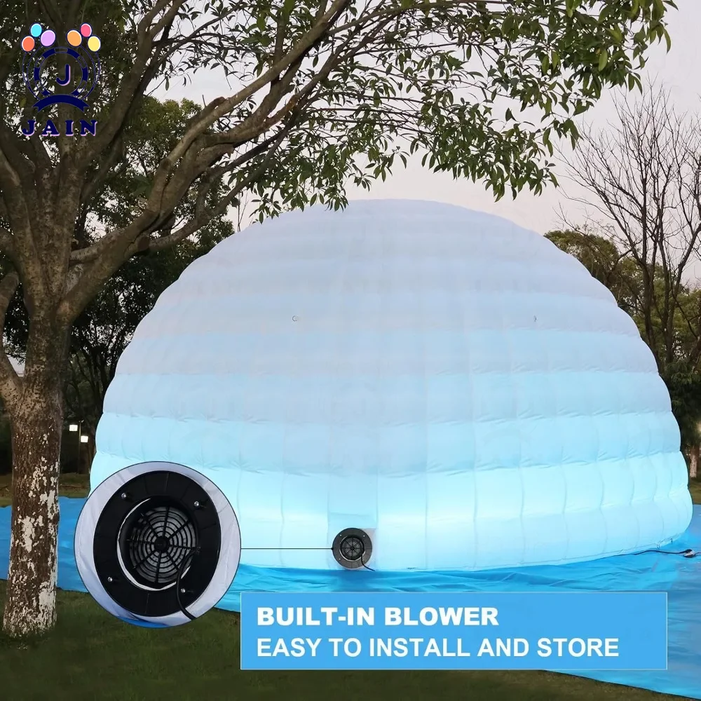 خيمة قبة قابلة للنفخ 4.5 متر بإضاءة LED