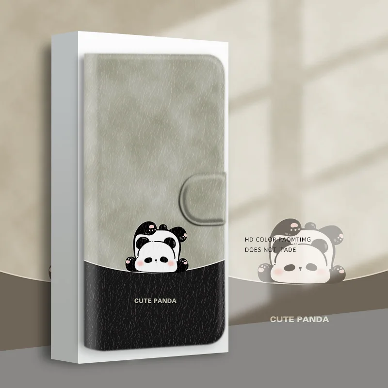 Premium PU Leather Flip Case with Magnetic Closure and Cat Design - Elegant Phone Case Cover