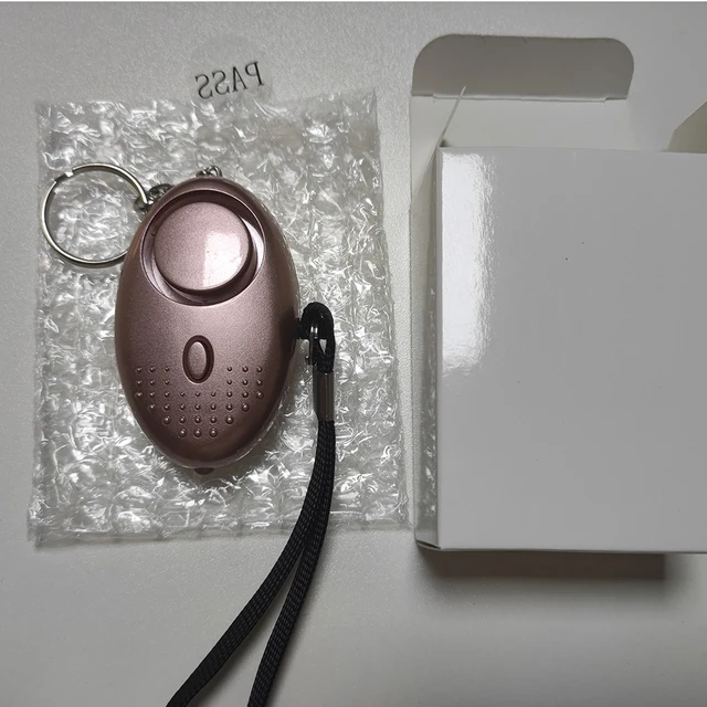 Portable Self Defense Alarm 130DB Personal Security Alarm Keychain With LED Lights Emergency Safety Alarm For Women, Men, Child rose gold