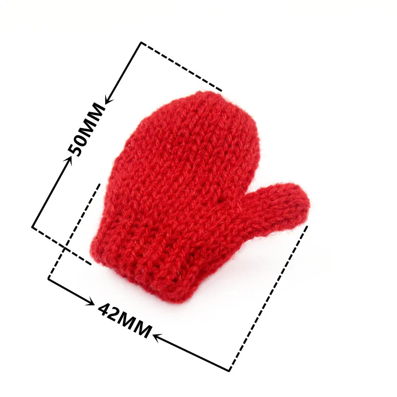 Jewelry Making Supplies DIY Knitting Kit Craft Supplies 5Pcs/Pack Cotton Knitting Mini Gloves For Hat Clothing Home Decorative Crafts DIY Handmade Make Earrings Pendant Gift Excipients