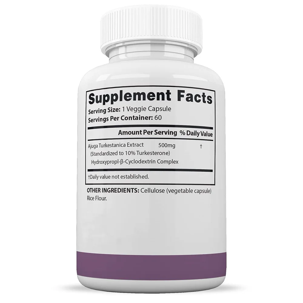 Turkesterone Capsules 500Mg 10% Dietary Supplement increase muscles