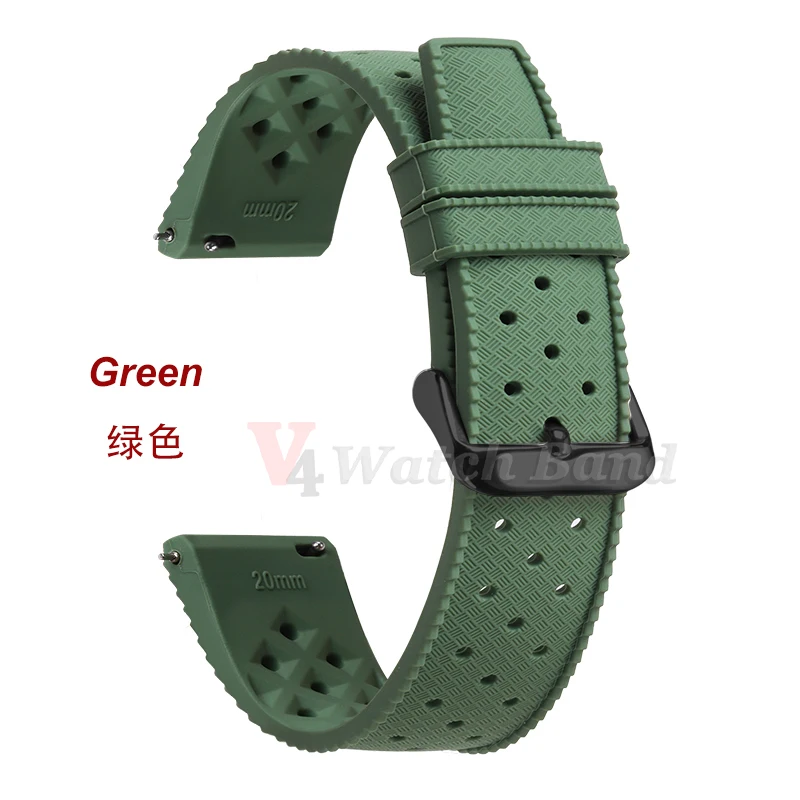 Premium Grade Tropical Rubber Watch Strap - Multiple Sizes Available