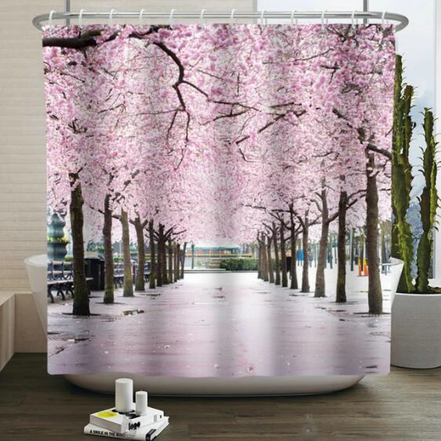 3d original floresta cortina de chuveiro anime pintura cogumelo